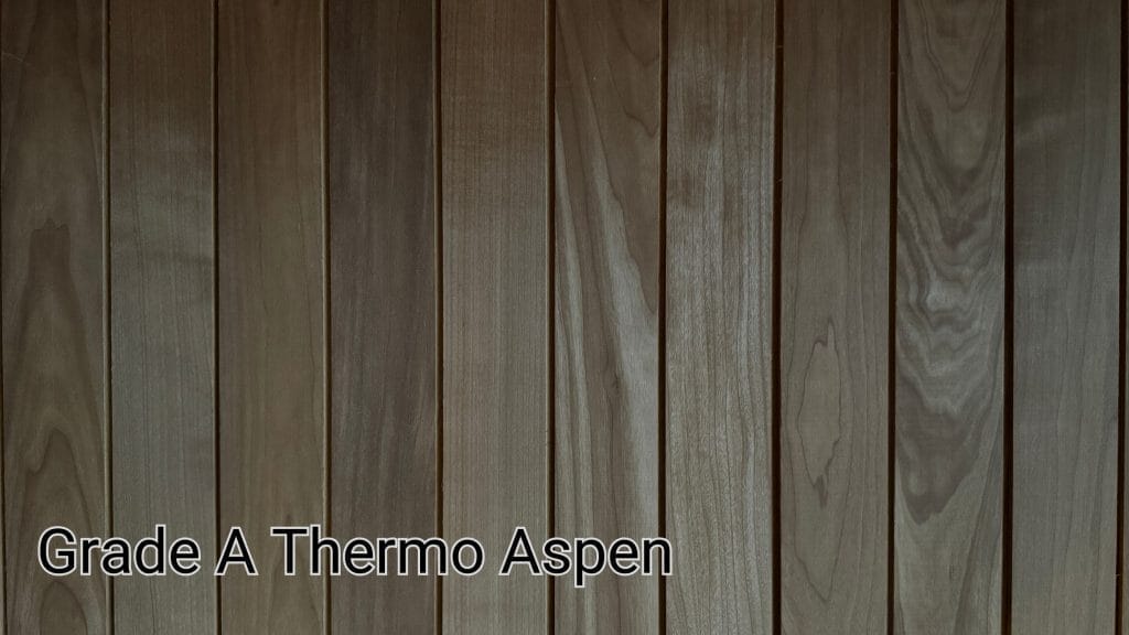 Thermo aspen wood for saunas