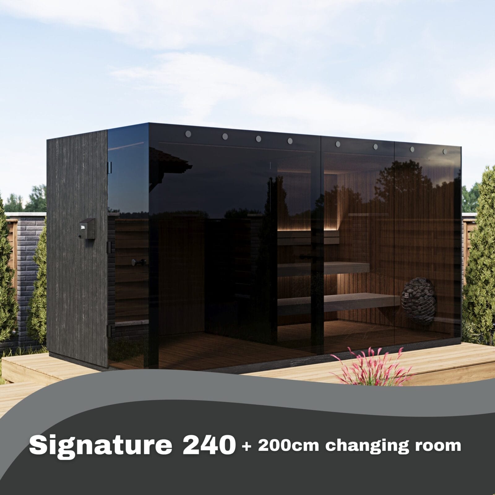 EIRA Signature Changing Room/ Sitting Room Extension. Upgrade your sauna experience.