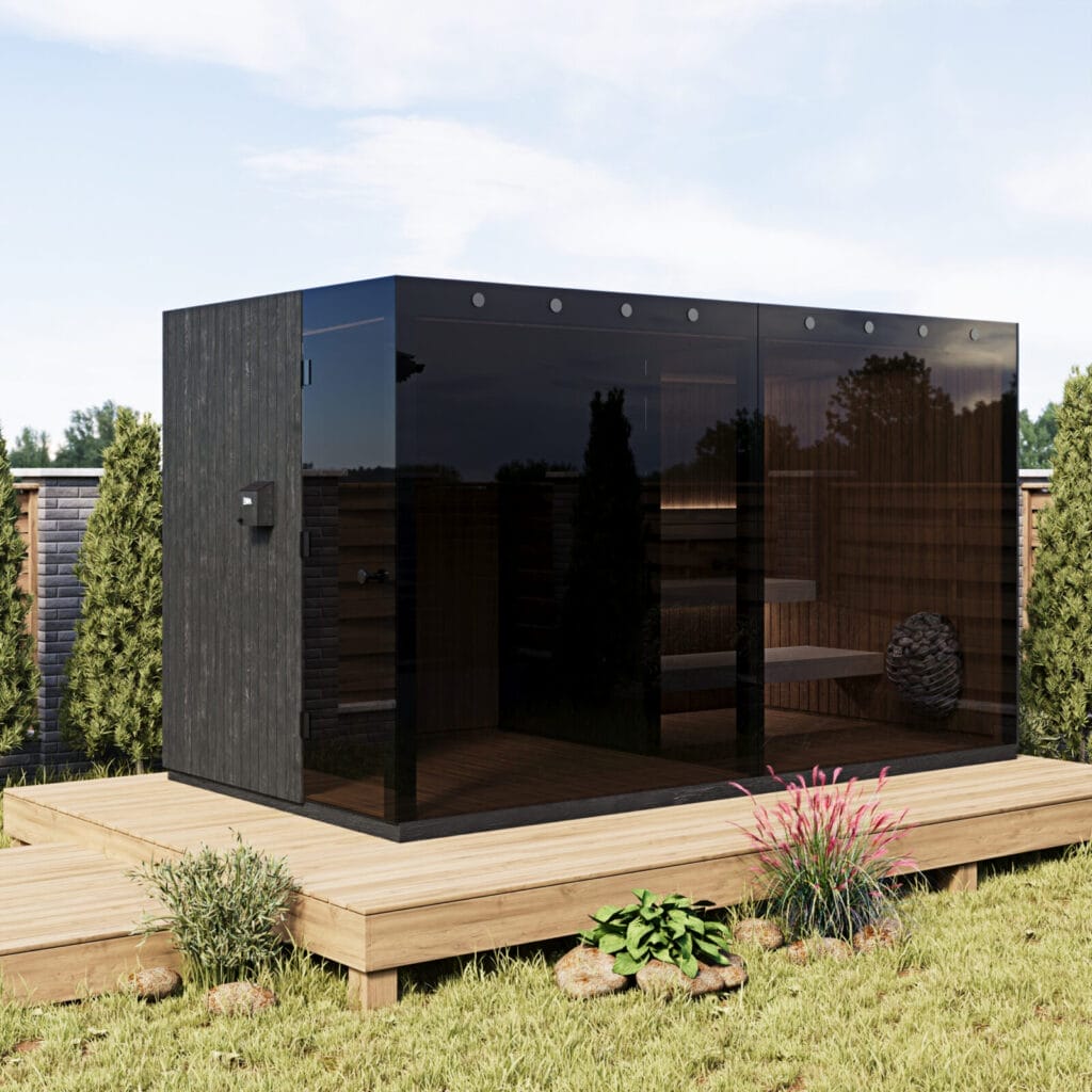 Sauna with a changing room extension options for Signature Saunas