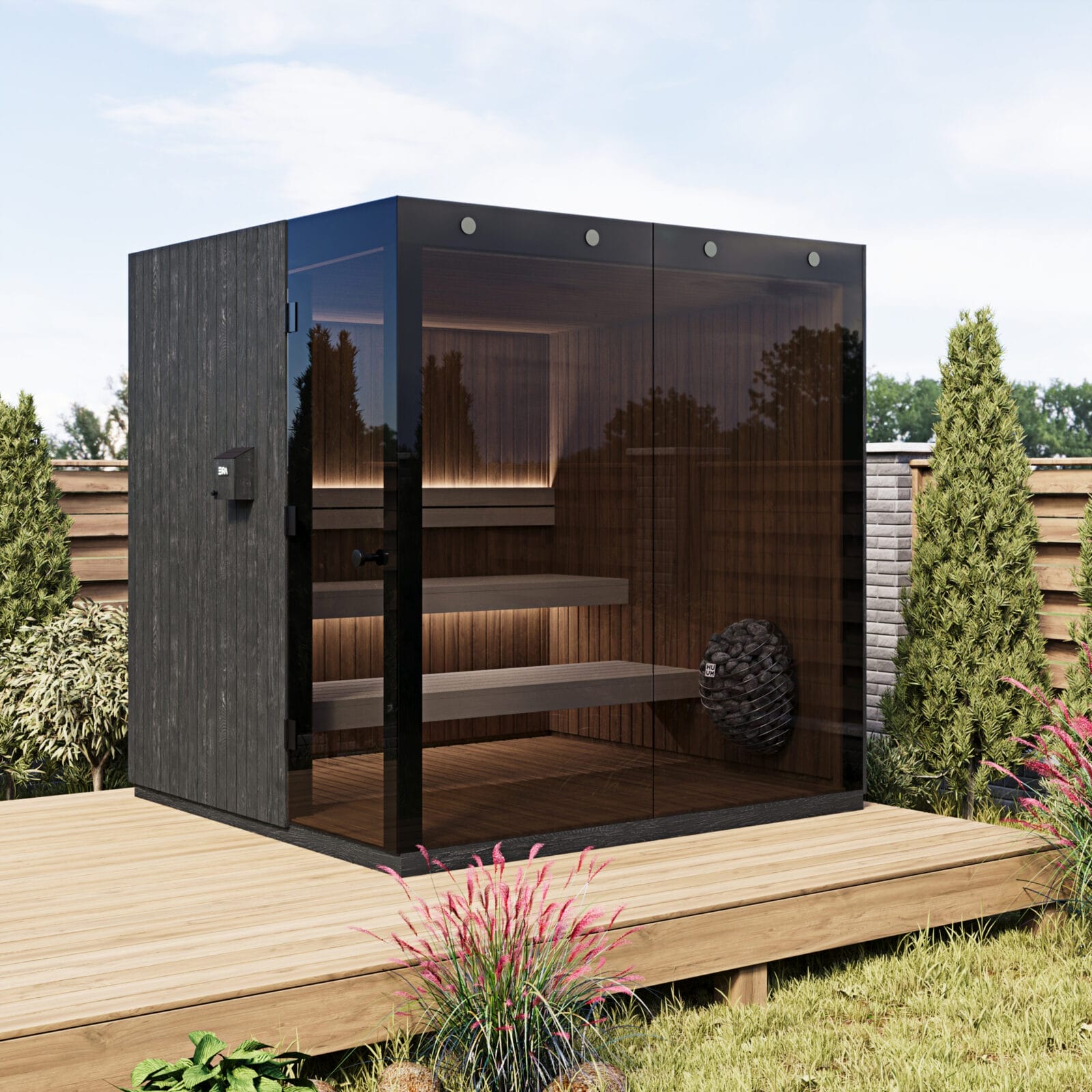 EIRA Signature 240 sauna. Outdoor cube sauna for sale.