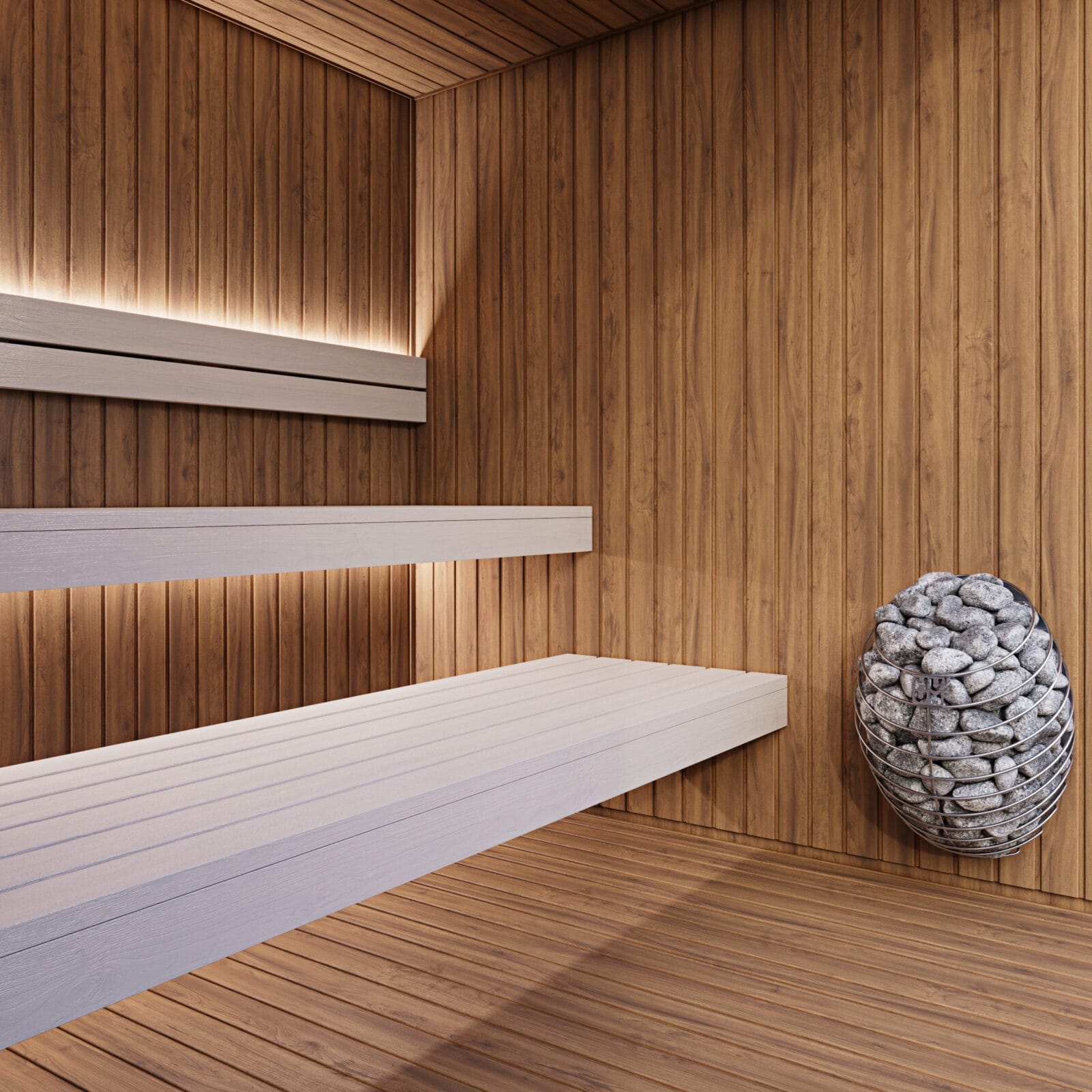 Signature Sauna light aspen interior